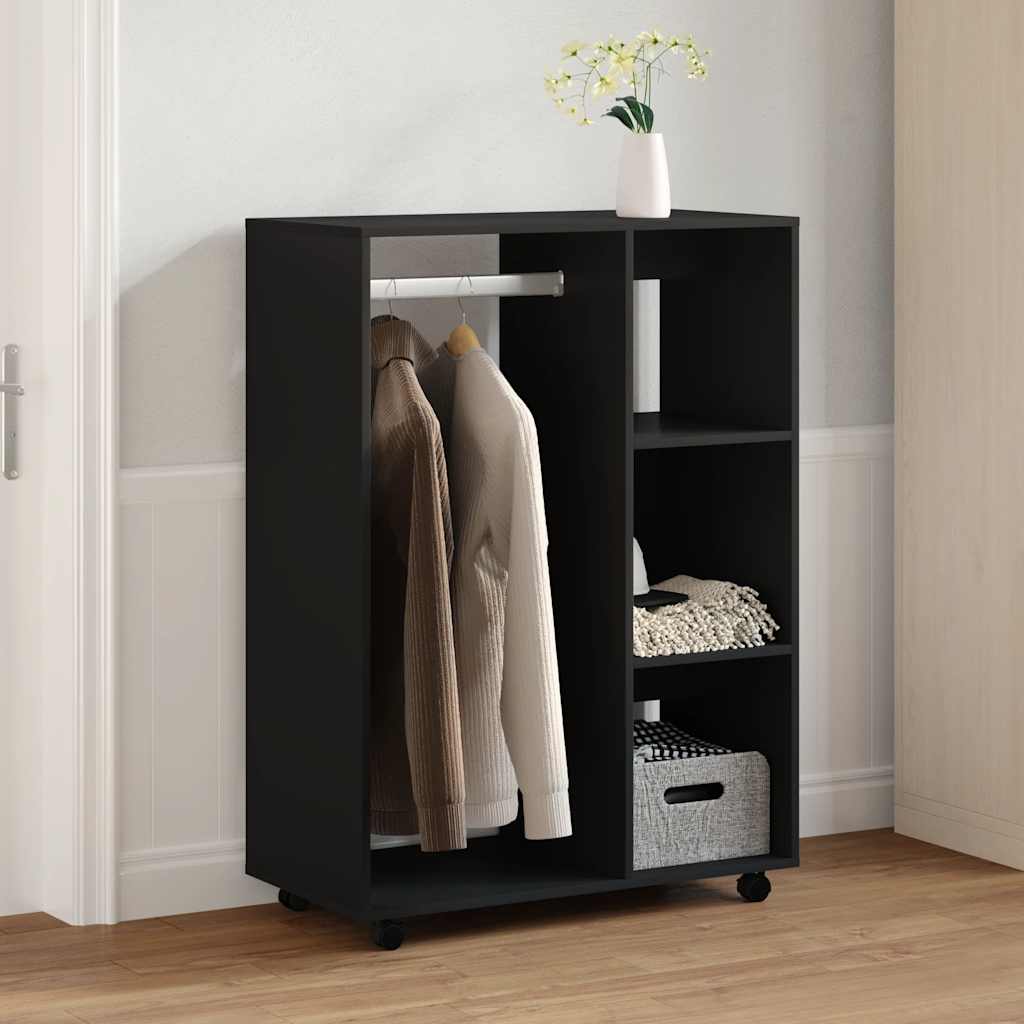 Armadio Nero 80x40x110 cm in Legno Multistrato