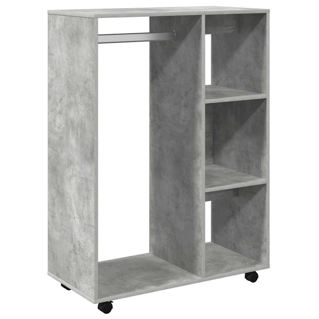 Armadio Grigio Cemento 80x40x110 cm in Legno Multistrato