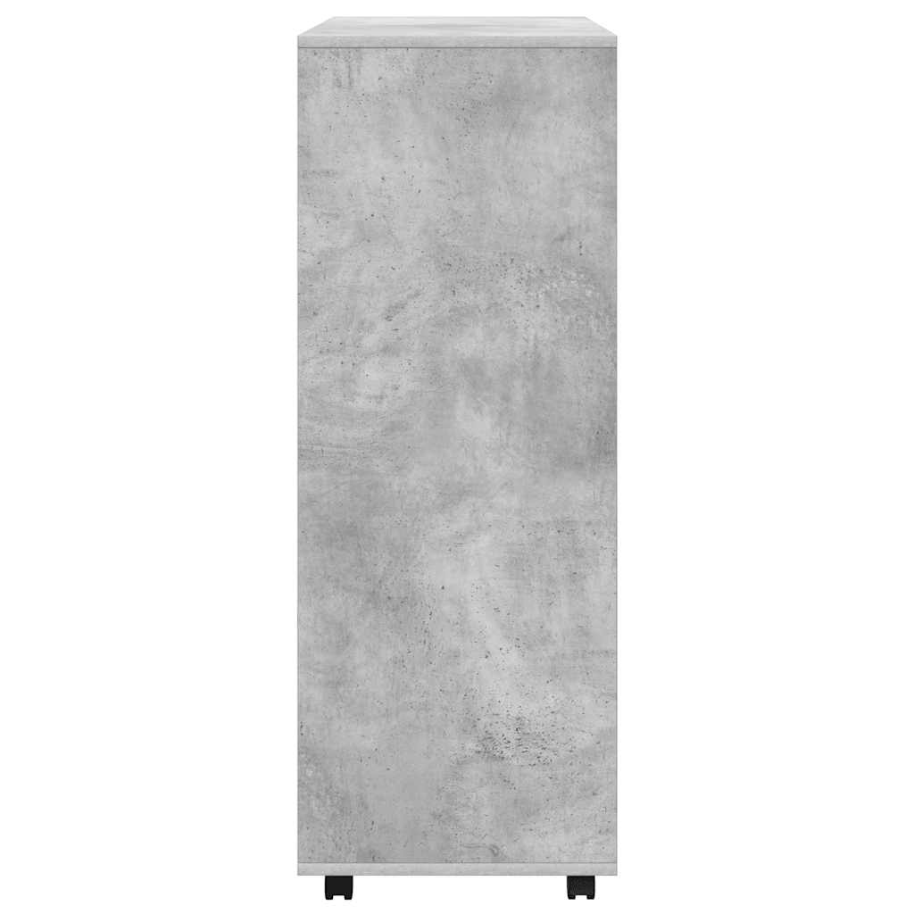 Armadio Grigio Cemento 80x40x110 cm in Legno Multistrato