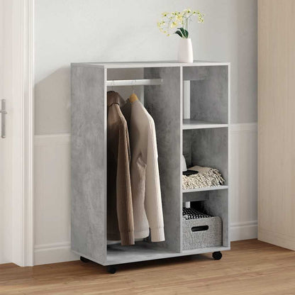 Armadio Grigio Cemento 80x40x110 cm in Legno Multistrato