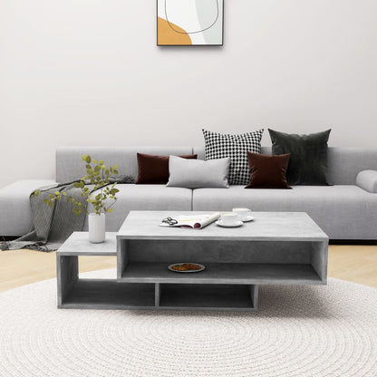 Tavolino da Salotto Grigio Cemento 105x55x32 cm in Truciolato | homemem39
