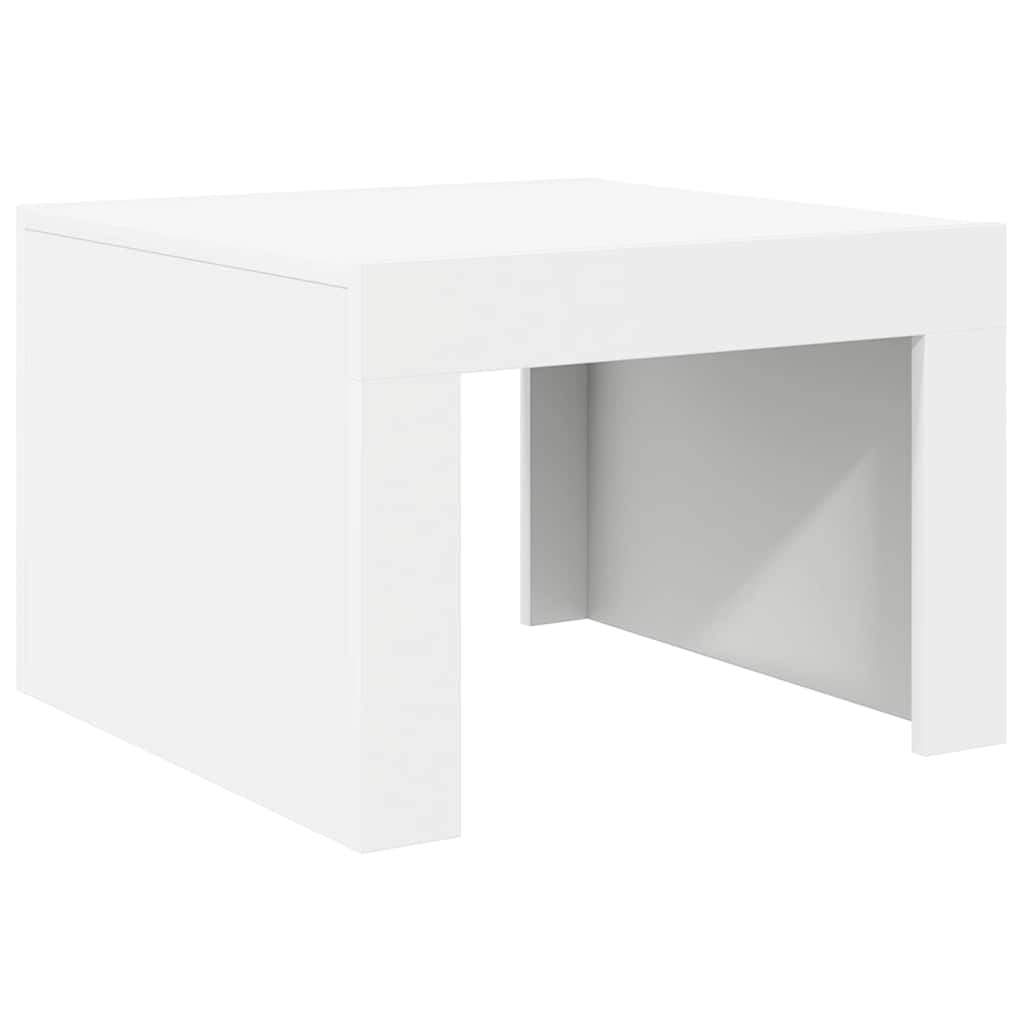 Tavolino da Salotto Bianco 50x50x35 cm in Legno Multistrato