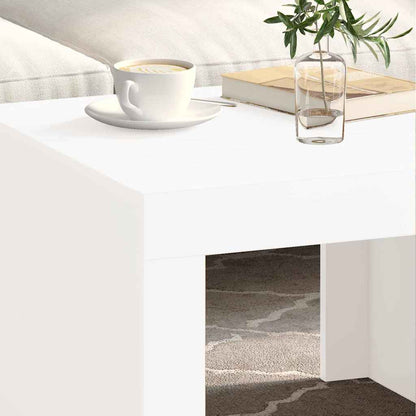Tavolino da Salotto Bianco 50x50x35 cm in Legno Multistrato
