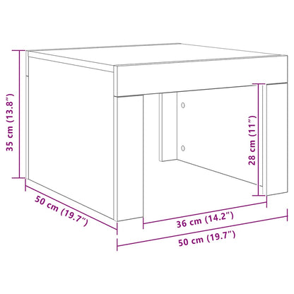 Tavolino da Salotto Bianco 50x50x35 cm in Truciolato | homemem39