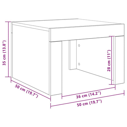 Tavolino da Salotto Rovere Sonoma 50x50x35 cm Legno Multistrato