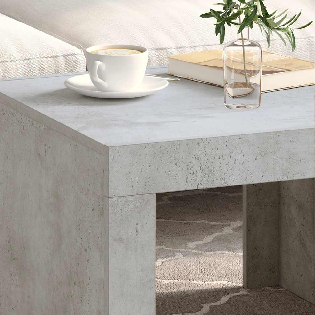 Tavolino da Salotto Grigio Cemento 50x50x35 cm in Truciolato | homemem39