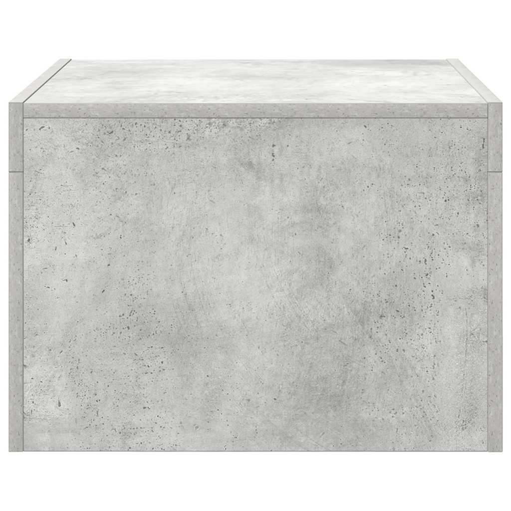 Tavolino da Salotto Grigio Cemento 50x50x35cm Legno Multistrato