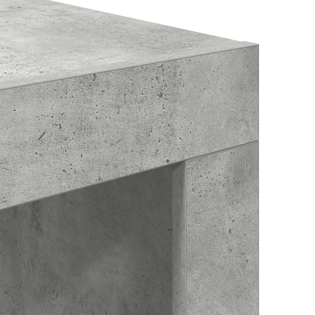 Tavolino da Salotto Grigio Cemento 50x50x35cm Legno Multistrato