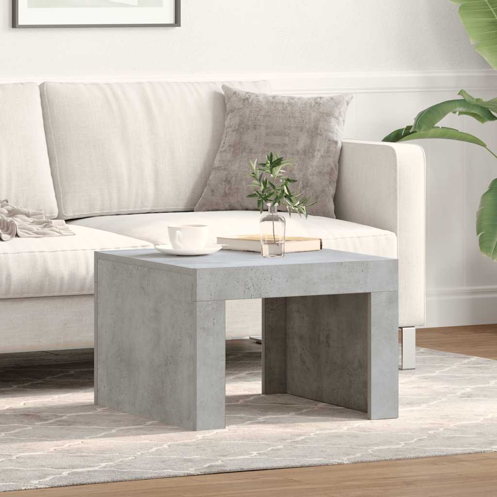 Tavolino da Salotto Grigio Cemento 50x50x35 cm in Truciolato | homemem39