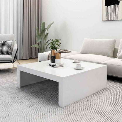 Tavolino da Salotto Bianco 100x100x35 cm Truciolato | homemem39