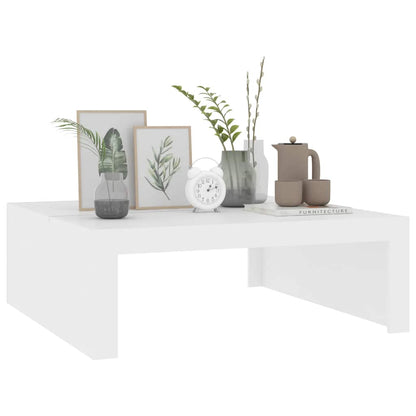Tavolino da Salotto Bianco 100x100x35 cm in Legno Multistrato