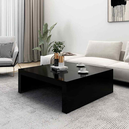 Tavolino da Salotto Nero 100x100x35 cm in Truciolato | homemem39