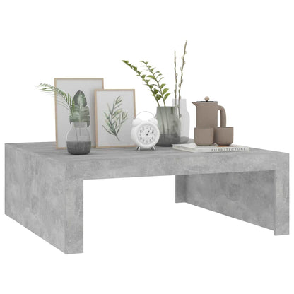 Tavolino Salotto Grigio Cemento 100x100x35 cm Legno Multistrato