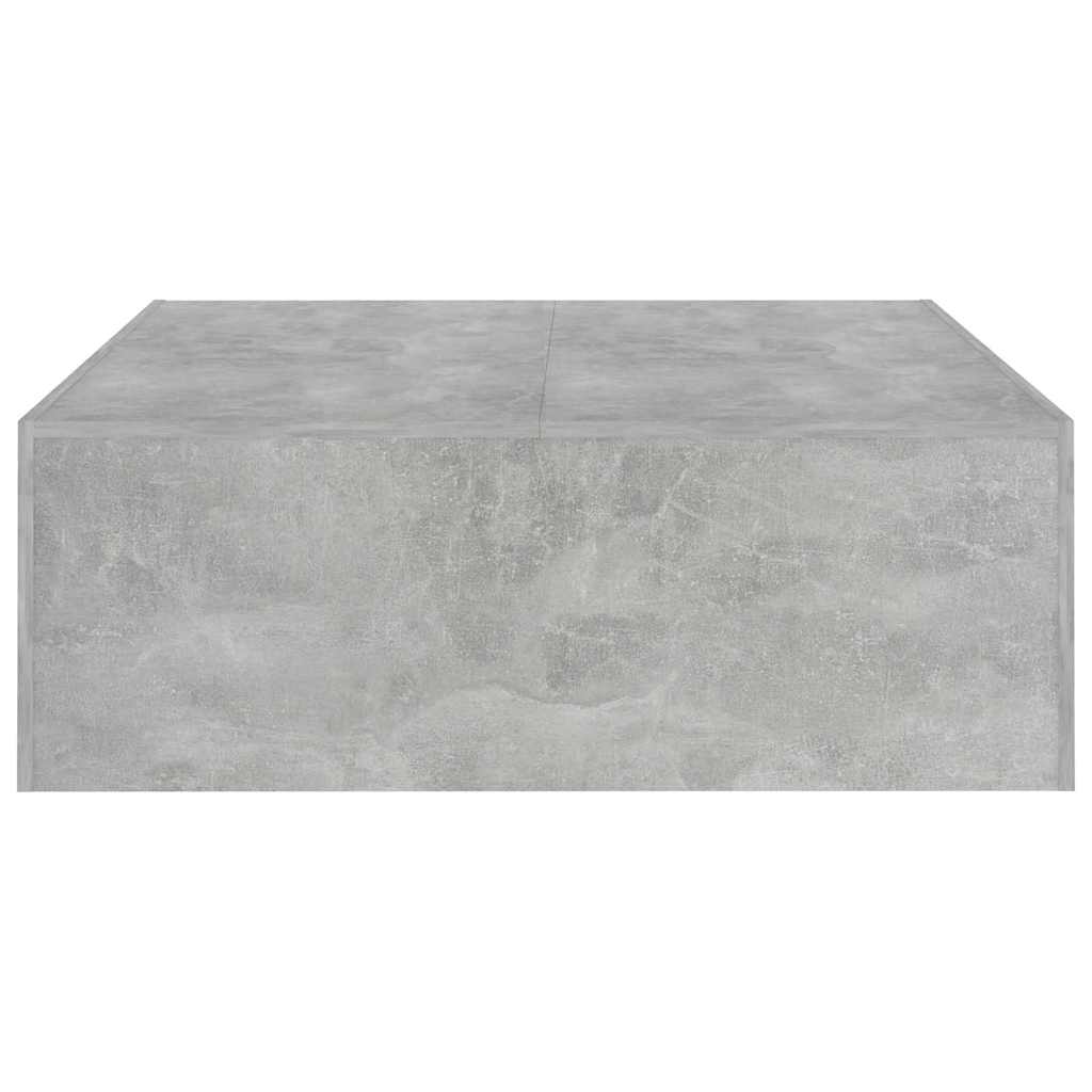 Tavolino Salotto Grigio Cemento 100x100x35 cm Legno Multistrato