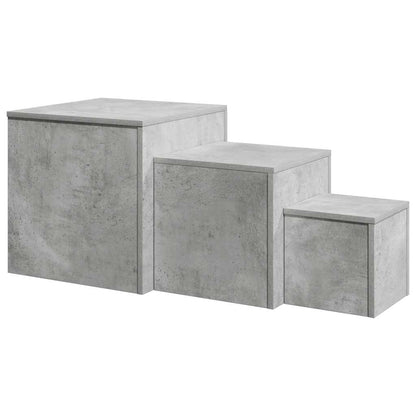 Tavolini 3 pz Grigio Cemento in Truciolato | homemem39