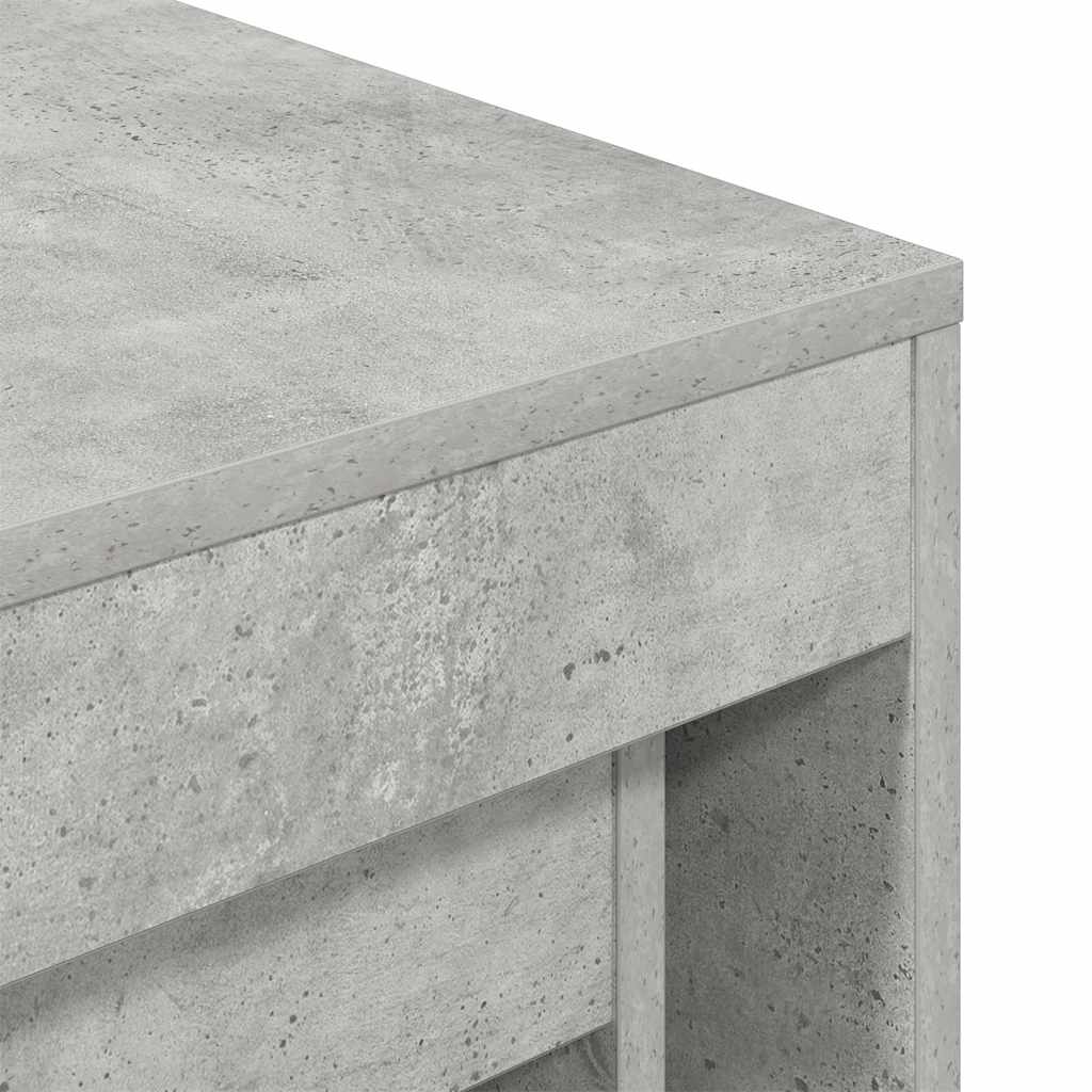 Tavolini Impilabili 3 pz Grigio Cemento in Legno Multistrato