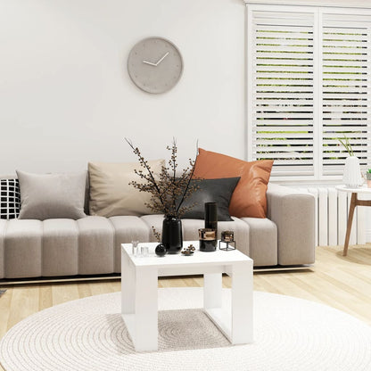 Tavolino Bianco 50x30x50 cm in Legno Multistrato | homemem39
