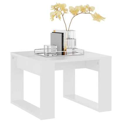 Tavolino Bianco 50x30x50 cm in Legno Multistrato | homemem39