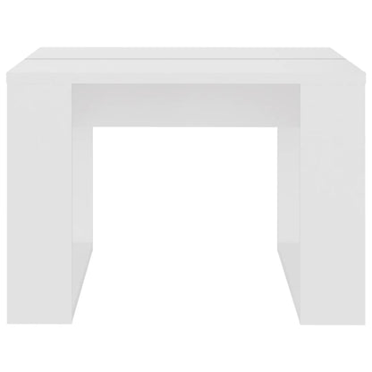 Tavolino Bianco 50x30x50 cm in Legno Multistrato | homemem39