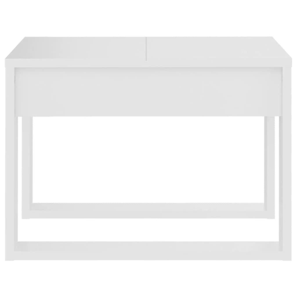 Tavolino Bianco 50x30x50 cm in Legno Multistrato | homemem39