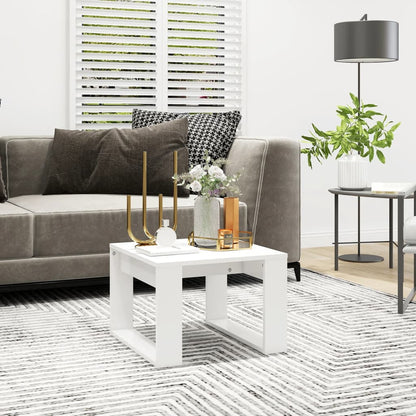 Tavolino Bianco 50x30x50 cm in Legno Multistrato | homemem39