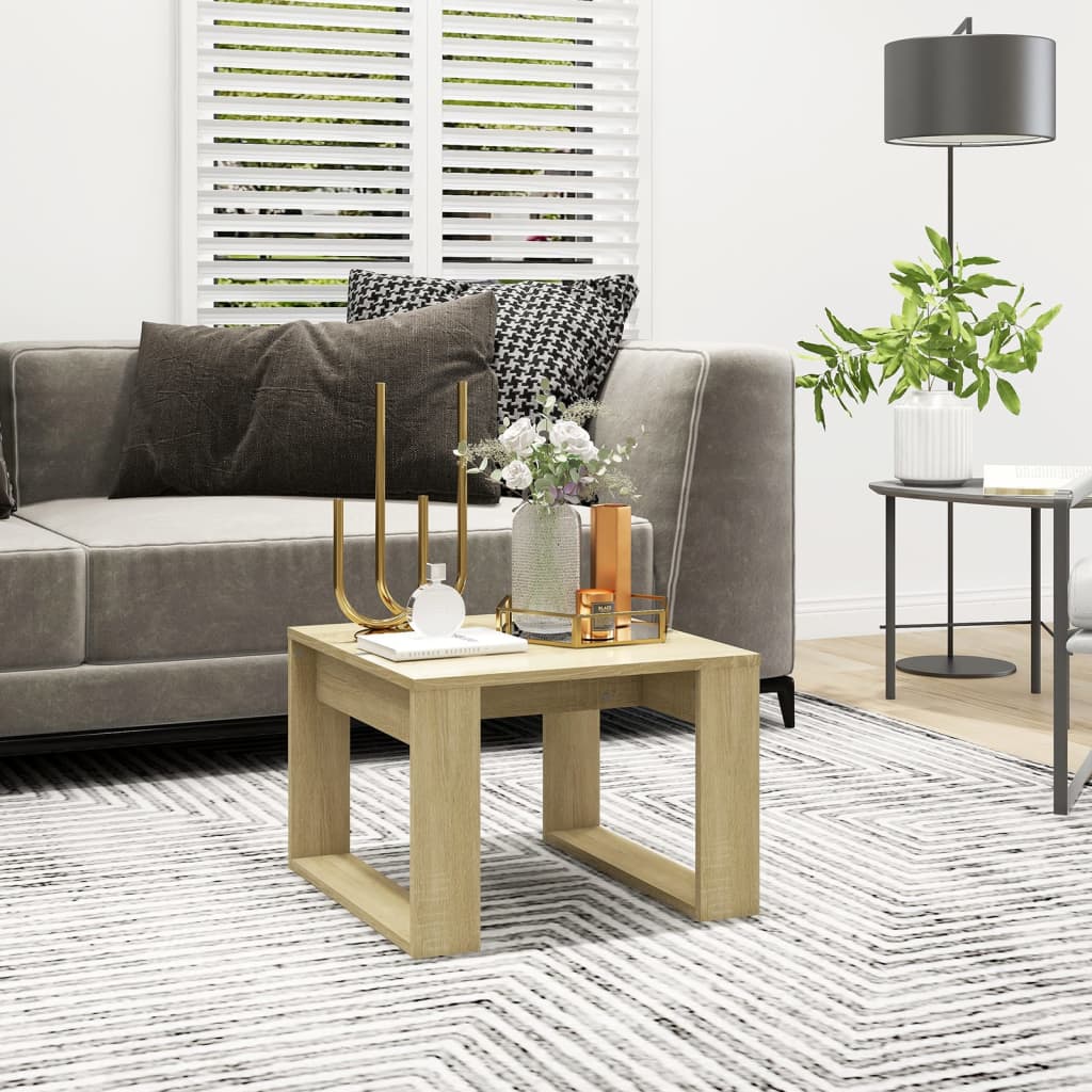 Tavolino di Servizio Rovere Sonoma 50x50x35 cm in Truciolato | homemem39