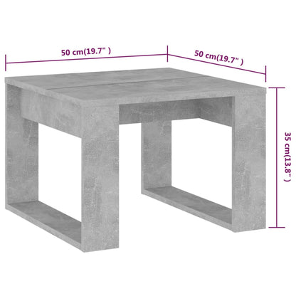 Tavolino Servizio Grigio Cemento 50x50x35 cm in Truciolato | homemem39