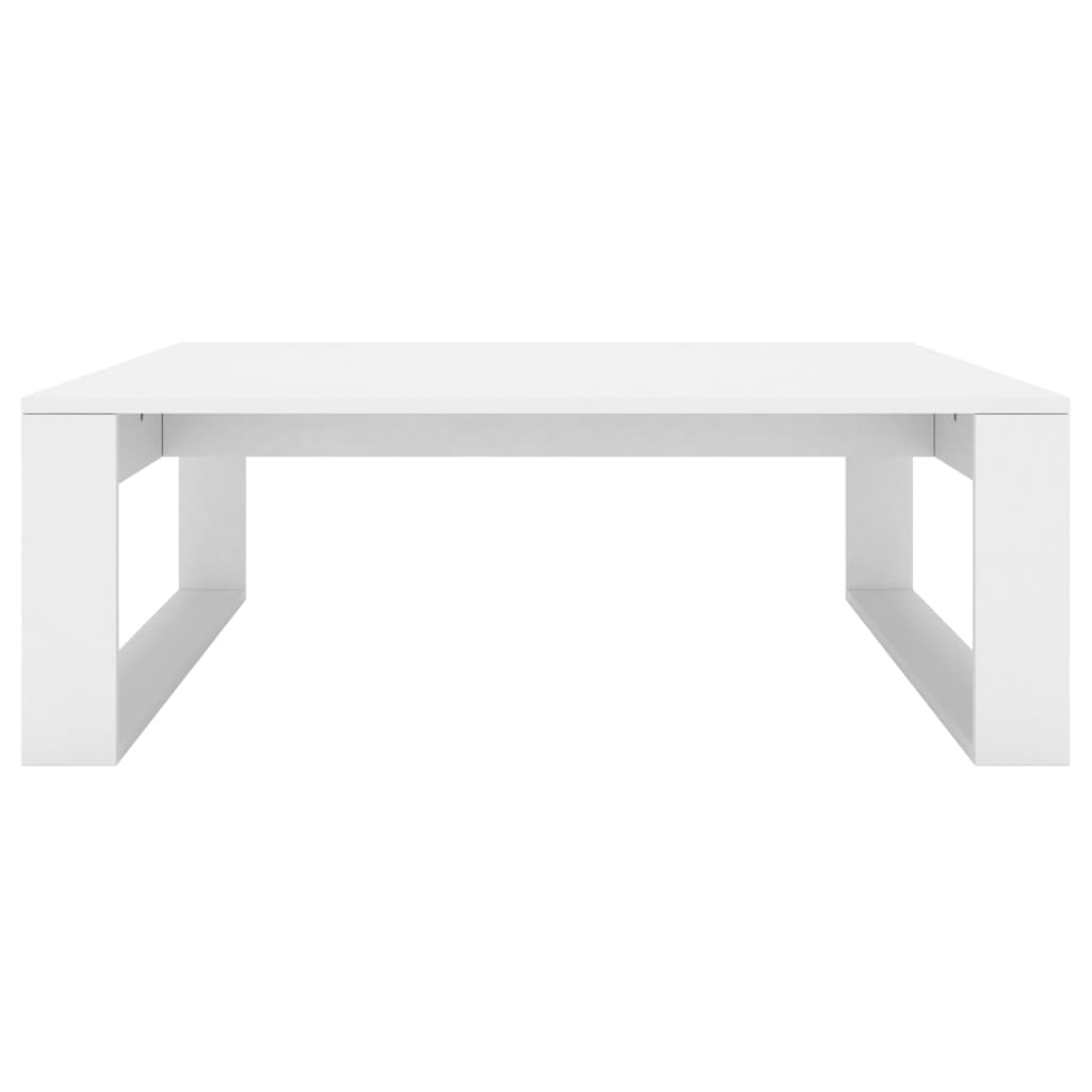 Tavolino da Salotto Bianco 100x100x35 cm in Legno Multistrato | homemem39
