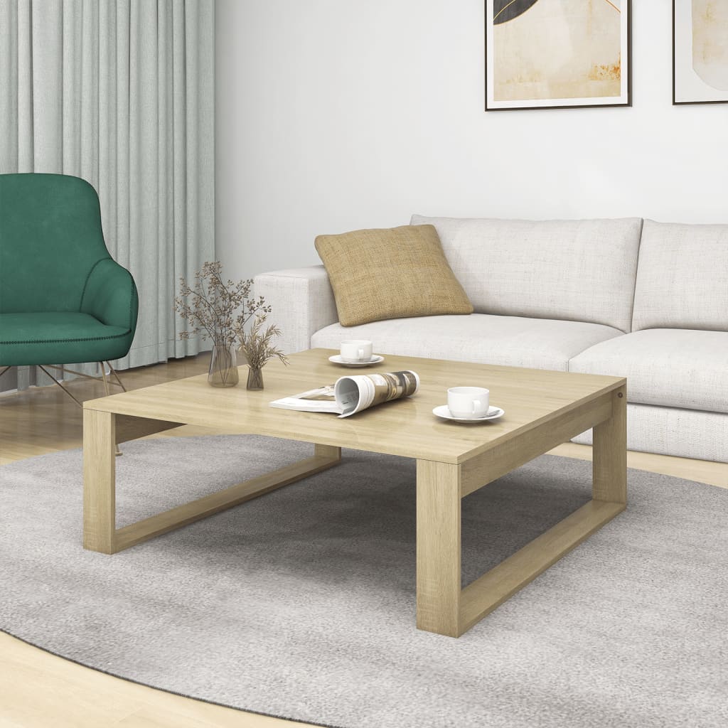Tavolino Salotto Rovere Sonoma 100x100x35cm Truciolato | homemem39