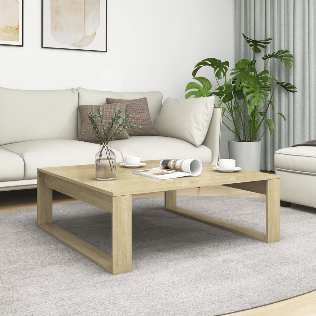Tavolino Salotto Rovere Sonoma 100x100x35cm Truciolato | homemem39
