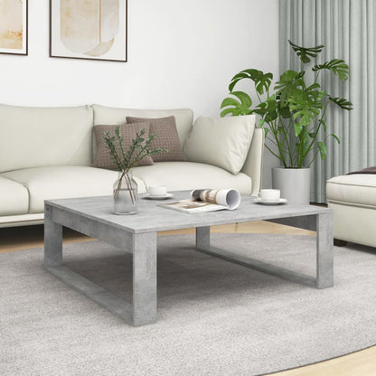 Tavolino da Salotto Grigio Cemento 100x100x35 cm Truciolato | homemem39