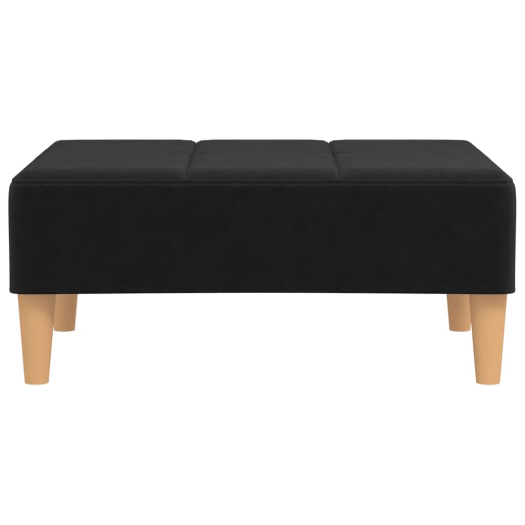 Poggiapiedi Nero 78x56x32 cm in Tessuto - homemem39