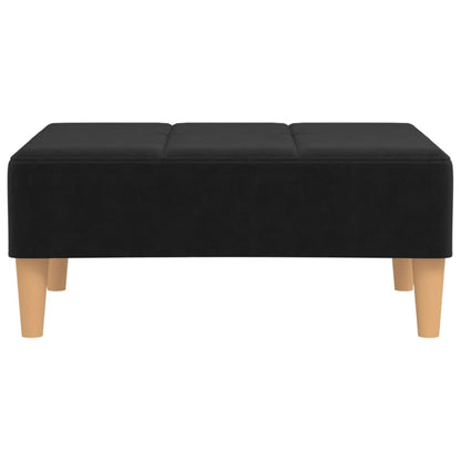 Poggiapiedi Nero 78x56x32 cm in Tessuto - homemem39