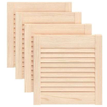 Ante con Design a Lamelle 4 pz 39,5x39,4 cm in Legno di Pino