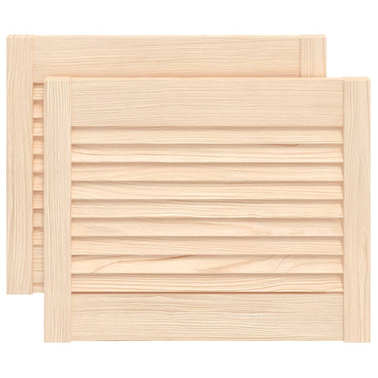 Ante con Design a Lamelle 2 pz 39,5x49,4 cm in Legno di Pino - homemem39