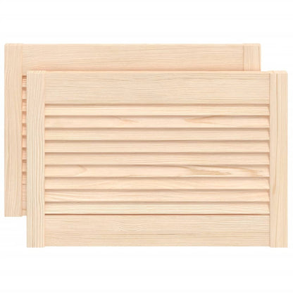 Ante con Design a Lamelle 2 pz 39,5x59,4 cm in Legno di Pino