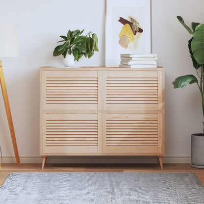 Ante con Design a Lamelle 4 pz 39,5x59,4 cm in Legno di Pino - homemem39