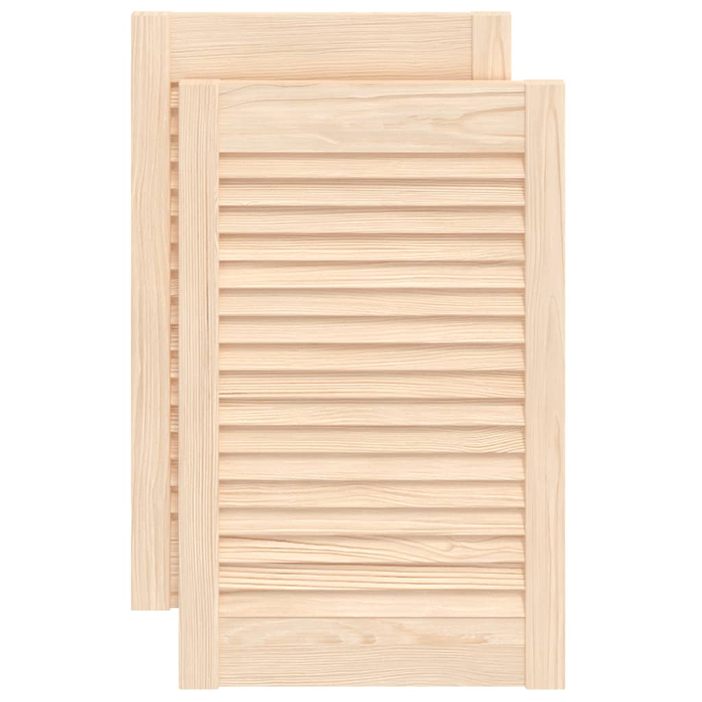 Ante con Design a Lamelle 2 pz 61,5x39,4 cm in Legno di Pino