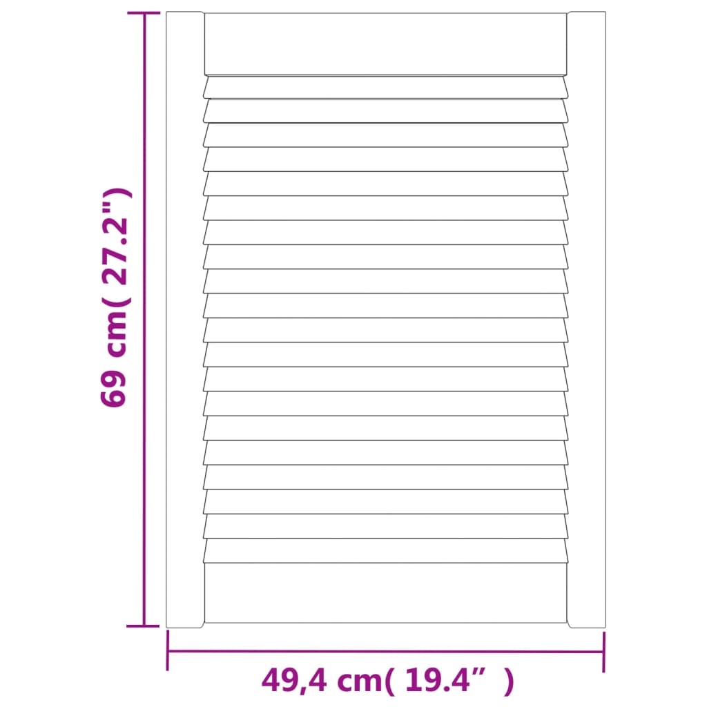 Ante con Design a Lamelle 4 pz 69x49,4 cm in Legno di Pino | homemem39