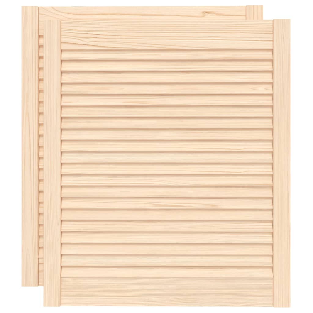 Ante con Design a Lamelle 2 pz 69x59,4 cm in Legno di Pino