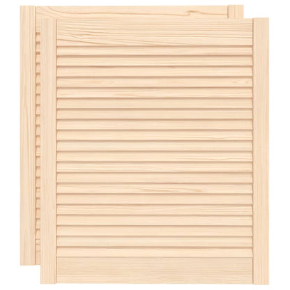 Ante con Design a Lamelle 2 pz 69x59,4 cm in Legno di Pino