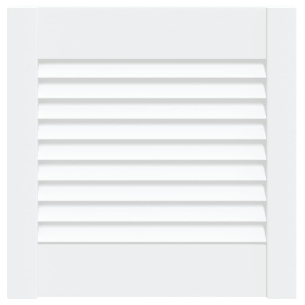 Anta con Design a Lamelle Bianca 39,5x39,4 cm in Legno di Pino - homemem39