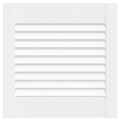 Anta con Design a Lamelle Bianca 39,5x39,4 cm in Legno di Pino - homemem39