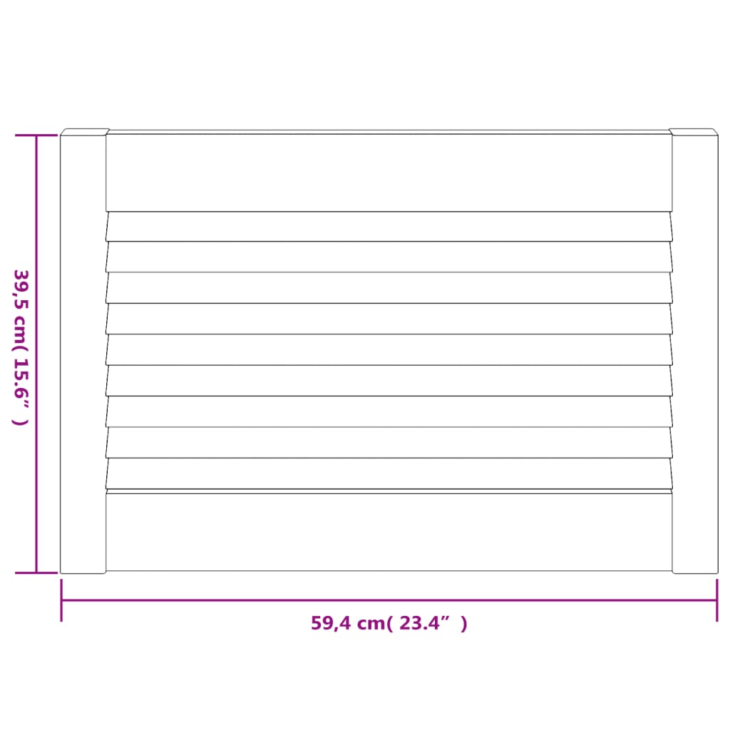 Ante a Lamelle 2 pz Bianche 39,5x59,4 cm in Legno di Pino