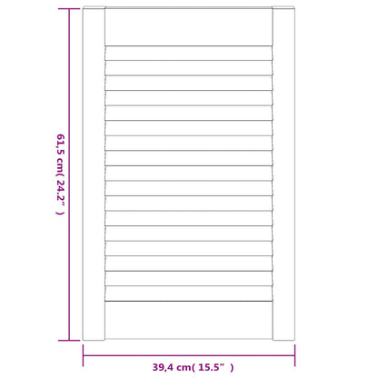 Anta con Design a Lamelle Bianca 61,5x39,4 cm in Legno di Pino - homemem39