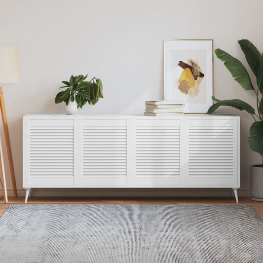 Ante a Lamelle 4 pz Bianche 61,5x49,4 cm in Legno di Pino - homemem39