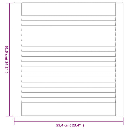 Anta a Lamelle Bianca 61,5x59,4 cm in Legno di Pino
