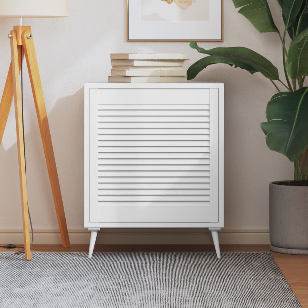 Anta a Lamelle Bianca 61,5x59,4 cm in Legno di Pino - homemem39