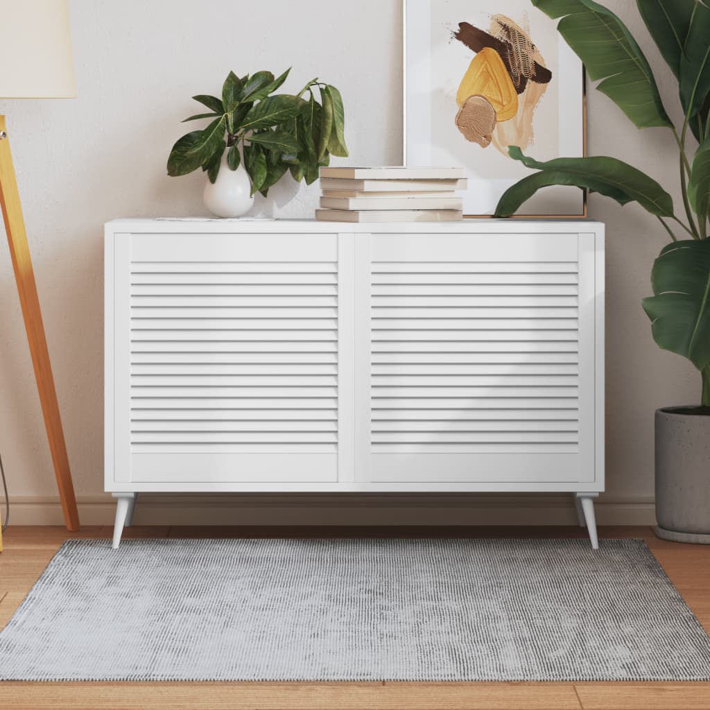 Ante a Lamelle Bianche 2 pz Bianche 61,5x59,4 cm Legno di Pino - homemem39