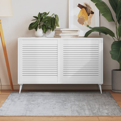 Ante a Lamelle Bianche 2 pz Bianche 61,5x59,4 cm Legno di Pino - homemem39